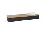 Villeroy und Boch Antao Waschtisch-Unterschrank K16011PD 160x19x50cm, Waschbeckenplattenfarbe honey oak, black matt lacquer