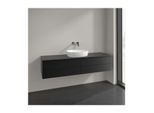 Villeroy und Boch Antao Waschtisch-Unterschrank K25150PD 160x36x50cm, Hahnlochbohrung, Waschbeckenplattenfarbe Lack, black matt lacquer