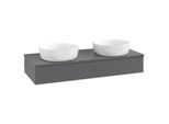 Villeroy und Boch Antao Waschtisch-Unterschrank K13110GK 120x19x50cm, Waschbeckenplattenfarbe Lack, anthracite matt lacquer
