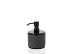 Joop! Seifenspender Cornfloweraccessoires, Anthrazit, Schwarz, Kunststoff, Lederoptik, 9x14.5x9 cm, Handmade in Thailand, Spender problemlos zum Nachfüllen, Badaccessoires, Waschplatzzubehör, Seifenspender