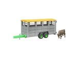 Bruder bruder 02227 Viehtransportanhänger mit Rind
