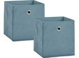 Aufbewahrungsbox ZELLER PRESENT, blau, B:28cm H:28cm T:28cm, Vlies, Aufbewahrungsboxen, Aufbewahrungsbox, faltbar und schnell verstaut