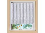 Scheibengardine STICKEREIEN PLAUEN "Scheibengardine Modena", weiß, B:95cm H:120cm, Polyester, Polyester, Gardinen, echte Plauener Stickerei