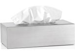 Kosmetikbox BLOMUS "NEXIO", silber (silberfarben), B:12cm H:7,5cm T:24cm, Edelstahl, Aufbewahrungsboxen, Papiertuchbox-Box, Edelstahl matt
