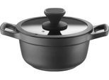 Kochtopf PINTINOX "Pinti Pro", schwarz, H:10,8cm Ø:24cm, Töpfe, Suppentopf Fleischtopf Kochtopf, 3-lagige Antihaftbeschichtung, für Induktion, inkl. Glasdeckel