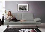 2,5-Sitzer W.SCHILLIG "broadway, Designsofa mit tollem Sitzkomfort", grau (grau s37), B:236cm H:94cm T:96cm, Stoff S37 (100% Polyester): Luxus-Microfaser in Lederoptik, Sofas, Sitztiefenverstellung, Kopfteil- & Seitenteilverstellung, Breite 236cm