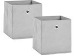 Aufbewahrungsbox ZELLER PRESENT, grau, B:28cm H:28cm T:28cm, Vlies, Aufbewahrungsboxen, Aufbewahrungsbox, faltbar und schnell verstaut
