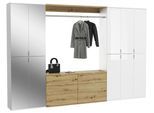Garderobe Projekt X ca. 273x193 cm Eiche/Weiß