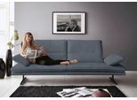 2,5-Sitzer W.SCHILLIG "broadway, Designsofa mit tollem Sitzkomfort", blau (blau z69), B:236cm H:94cm T:96cm, Longlife Xtra-Leder Z69: Das feinnarbige, gedeckte Softleder Z69 besticht durch seine außergewöhnliche Weichheit im trendigen »Vintage-Look«, Hautstärke 0, 9 - 1, 1 mm, Sofas, 2 5-Sitzer, Sitztiefenverstellung, Kopfteil- & Seitenteilverstellung, Breite 236cm