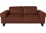 2-Sitzer W.SCHILLIG "montanaa Designsofa mit erstklassigem Sitzkomfort, Federkern", braun (tobacco z69), B:192cm H:78cm T:94cm, Sofas, 2-Sitzer, mit Metallkufen in Schwarz pulverbeschichtet, Breite 192 cm