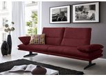 2,5-Sitzer W.SCHILLIG "broadway, Designsofa mit tollem Sitzkomfort", rot (burgundy z69), B:236cm H:94cm T:96cm, Longlife Xtra-Leder Z69: Das feinnarbige, gedeckte Softleder Z69 besticht durch seine außergewöhnliche Weichheit im trendigen »Vintage-Look«, Hautstärke 0, 9 - 1, 1 mm, Sofas, 2 5-Sitzer, Sitztiefenverstellung, Kopfteil- & Seitenteilverstellung, Breite 236cm