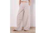 Palazzohose APRICOT "Hose", Damen, Gr. XL (42), N-Gr, blau (navy), gewebt, Obermaterial: 51% Polyester PES. 49% Baumwolle CO., gestreift, normal, Hosen Palazzohose, mit Streifen