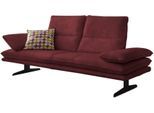 2-Sitzer W.SCHILLIG "broadway, Designsofa mit tollem Sitzkomfort, Breite 216cm", rot (burgundy z69), B:216cm H:94cm T:96cm, Longlife Xtra-Leder Z69: Das feinnarbige, gedeckte Softleder Z69 besticht durch seine außergewöhnliche Weichheit im trendigen »Vintage-Look«, Hautstärke 0, 9 - 1, 1 mm, Sofas, 2-Sitzer, Sitztiefenverstellung, Kopfteil- & Seitenteilverstellung, Breite 216cm