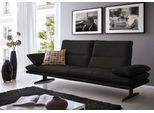 2,5-Sitzer W.SCHILLIG "broadway, Designsofa mit tollem Sitzkomfort", schwarz (schwarz z59), B:236cm H:94cm T:96cm, Longlife Xtra-Leder Z59: Glattleder mit modischer Prägung. Hautstärke 0, 9 - 1, 1 mm, Sofas, 2 5-Sitzer, Sitztiefenverstellung, Kopfteil- & Seitenteilverstellung, Breite 236cm
