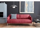 2,5-Sitzer W.SCHILLIG "sally Design-Sofa, Loungesofa, bequem, schmale Armlehnen, Breite 194cm", rot (ruby rot z59), B:194cm H:78cm T:84cm, Longlife Xtra-Leder Z59: Glattleder mit modischer Prägung. Hautstärke 0, 9 - 1, 1 mm., Sofas, 2 5-Sitzer, mit Metallfüßen in Bronze pulverbeschichtet, Breite 194 cm