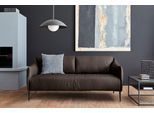 2,5-Sitzer W.SCHILLIG "sally Design-Sofa, Loungesofa, bequem, schmale Armlehnen, Breite 194cm", braun (braun z59), B:194cm H:78cm T:84cm, Longlife Xtra-Leder Z59: Glattleder mit modischer Prägung. Hautstärke 0, 9 - 1, 1 mm., Sofas, 2 5-Sitzer, mit Metallfüßen in Schwarz pulverbeschichtet, Breite 194 cm
