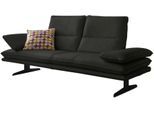 2,5-Sitzer W.SCHILLIG "broadway, Designsofa mit tollem Sitzkomfort", grau (graphit z59), B:236cm H:94cm T:96cm, Longlife Xtra-Leder Z59: Glattleder mit modischer Prägung. Hautstärke 0, 9 - 1, 1 mm, Sofas, 2 5-Sitzer, Sitztiefenverstellung, Kopfteil- & Seitenteilverstellung, Breite 236cm