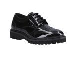 Hush Puppies Gabi Lace Up Meisjes Zwart Leren Brogues