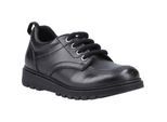 Hush Puppies Keeley Meisjes Zwarte Veterschoenen Van Leer