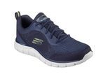 Skechers Track Glendor Polyester Heren Navy/Lime Trainers