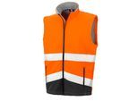 SAFE-GUARD by Result - Weste für Herren/Damen Unisex - Sicherheit (Fluoreszierendes Orange/Schwarz)
