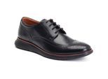 Base London Flight Leren Heren Zwarte Brogues Schoenen
