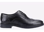 Hush Puppies Santiago Zwarte Leren Veterschoenen Voor Heren