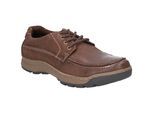 Hush Puppies Tucker Bruine Leren Veterschoenen Voor Heren
