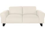 2-Sitzer W.SCHILLIG "montanaa Designsofa mit erstklassigem Sitzkomfort, Federkern", weiß (weiß z59), B:192cm H:78cm T:94cm, Sofas, 2-Sitzer, mit Metallkufen in Schwarz pulverbeschichtet, Breite 192 cm