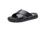 Base London Drift Leren Heren Zwarte Sandalen