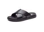 Base London Drift Leren Heren Zwarte Sandalen