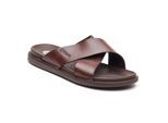 Base London Drift Leren Heren Bruine Sandalen