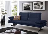 2,5-Sitzer W.SCHILLIG "broadway, Designsofa mit tollem Sitzkomfort", blau (blau z59), B:236cm H:94cm T:96cm, Longlife Xtra-Leder Z59: Glattleder mit modischer Prägung. Hautstärke 0, 9 - 1, 1 mm, Sofas, 2 5-Sitzer, Sitztiefenverstellung, Kopfteil- & Seitenteilverstellung, Breite 236cm