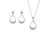 Orphelia 'Jolina' Dames 925 Zilveren Set: Ketting + Oorbellen - Zilver SET-7490