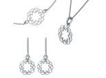 Orphelia 'Jasmine' Damen-Set aus 925er Sterlingsilber: Armband + Ohrringe + Halskette – Silber SET-7076