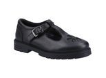 Hush Puppies Fiona JNR Mädchenschuhe Aus Schwarzem Leder