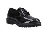 Hush Puppies Gabi Lace Up Meisjes Zwart Leren Brogues