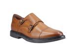 Hush Puppies Kane Leder Herren Tan Double Monk Schuhe