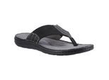 Hush Puppies Alan Toepost Leren Heren Zwarte Slippers