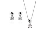 Orphelia 'Myrela' Dames 925 Sterling Zilver Set: Hanger + Oorbellen - Zilver SET-7486