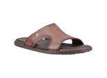 Hush Puppies Callum Slides Leer Heren Bruine Sandalen