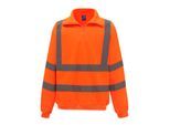 Yoko - Sweatshirt mit kurzem Reißverschluss für Herren (Orange)