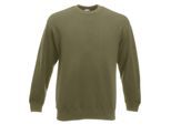 Fruit Of The Loom Unisex Premium 70/30 set-in sweater (Klassieke Olive)
