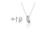 Orphelia Damen 925 Sterling Silber Set: Kette-Anhänger + Ohrringe - Silber SET-5928
