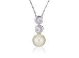 Orphelia Damen-Anhänger Sterling-Silber 925 mit Kette – Weiß ZH-4698