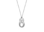 Orphelia Damen-Anhänger Sterling-Silber 925 mit Kette – Weiß ZH-4321