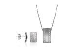 Orphelia Dames 925 Sterlingsilveren Set: Ketting-Hanger + Oorbellen - Zilver SET-5913