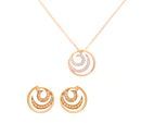 Orphelia 'Elaine' Damen 925 Sterling Silber Set: Kette-Anhänger + Ohrringe - Rose SET-7084/1