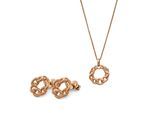 Orphelia 'Estelle' Damen 925 Sterling Silber Set: Kette-Anhänger + Ohrringe - Rosé SET-7516/RG