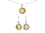 Orphelia Dames 925 Sterling Zilver Set: Ketting-Hanger + Oorbellen - Zilver SET-6041/2